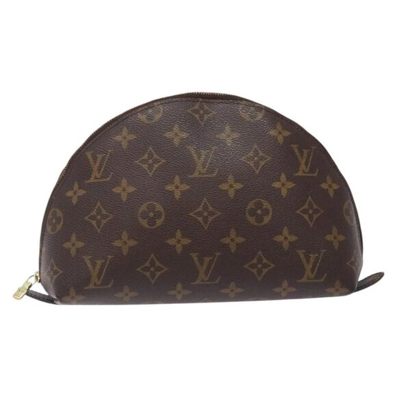 LOUIS VUITTON Monogram Trousse Demi Ronde Cosmetic Pouch M47520 LV Auth 133103 - Picture 3 of 16